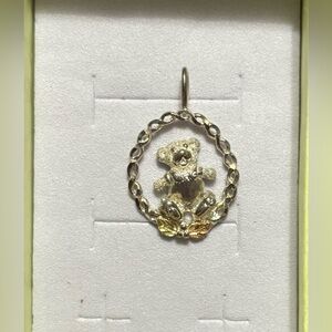 Adorable Sterling Silver & 12K gold Pendant